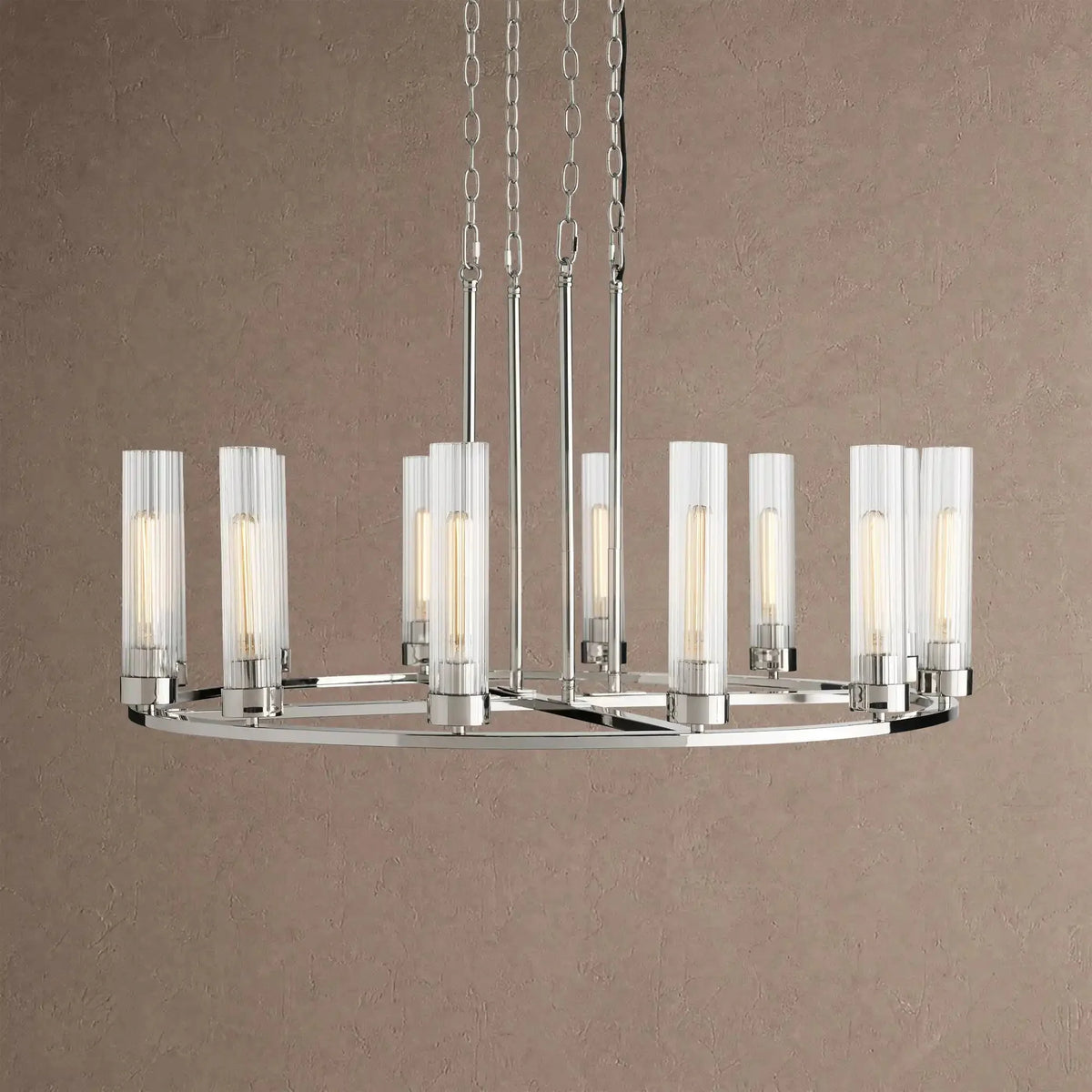 Alaric Round Chandelier 10/12 Light - 40" 12-LightNickelcasivra