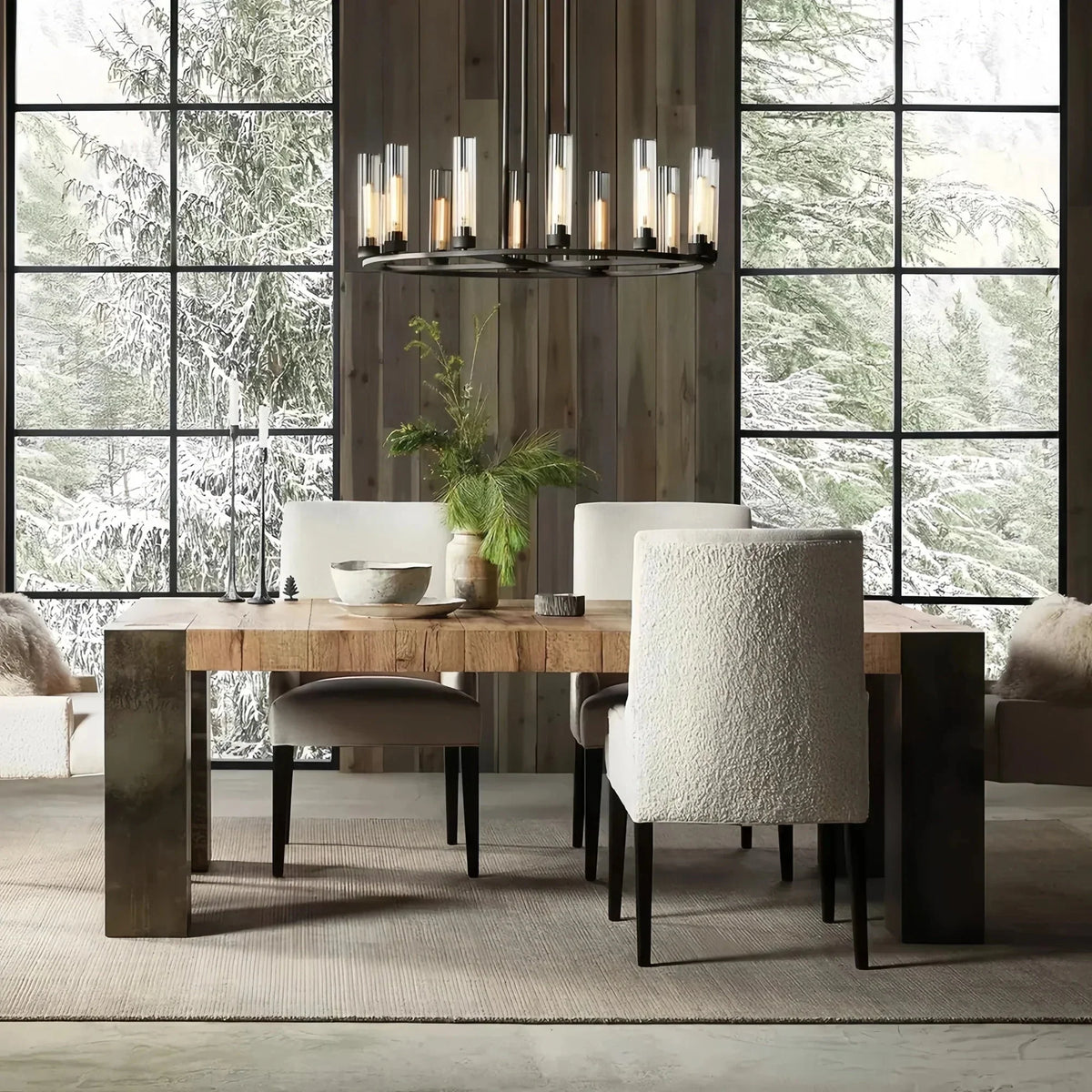Alaric Round Chandelier 10/12 Light in brass by Blush Lighting