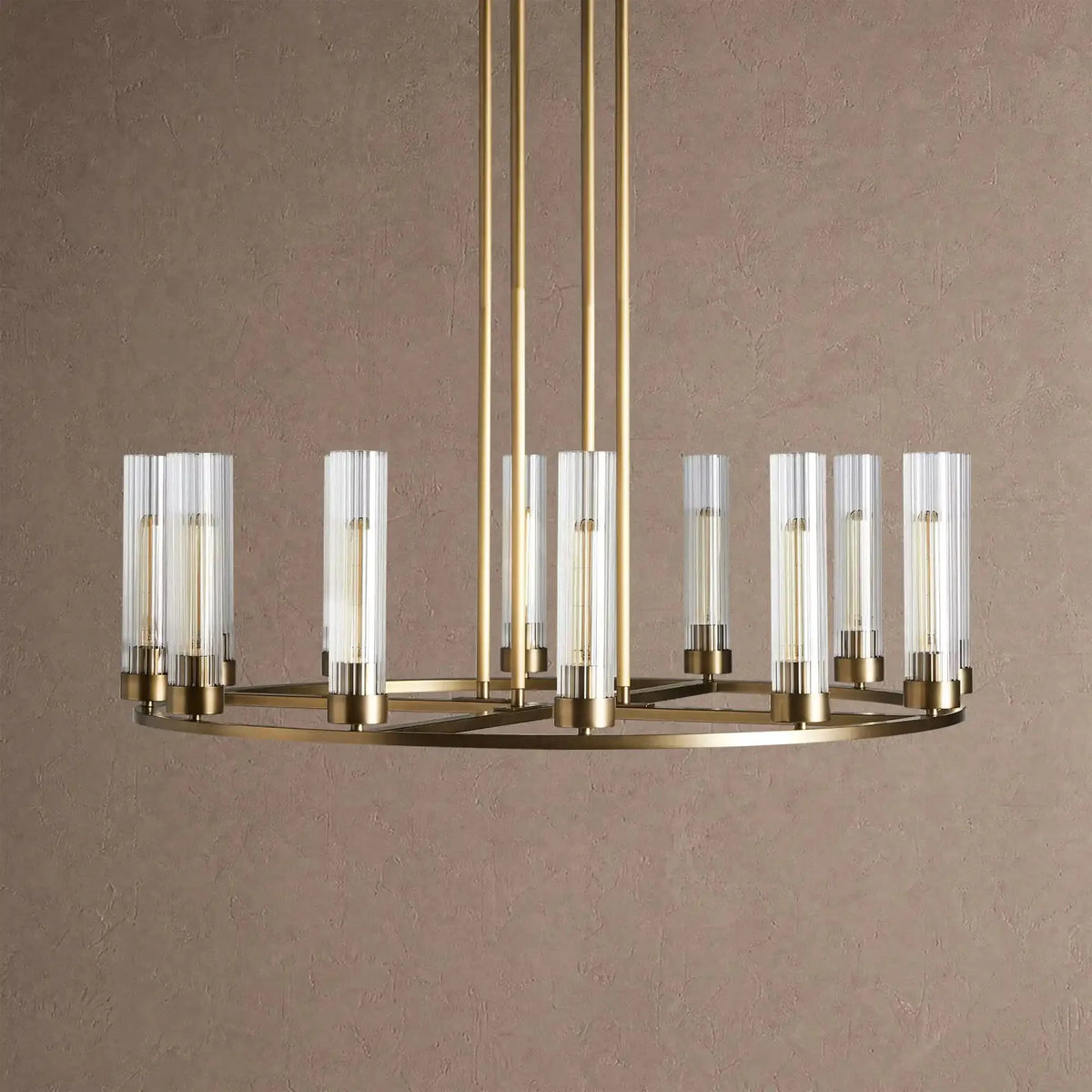Alaric Round Chandelier 10/12 Light - 40" 12-LightBlackcasivra