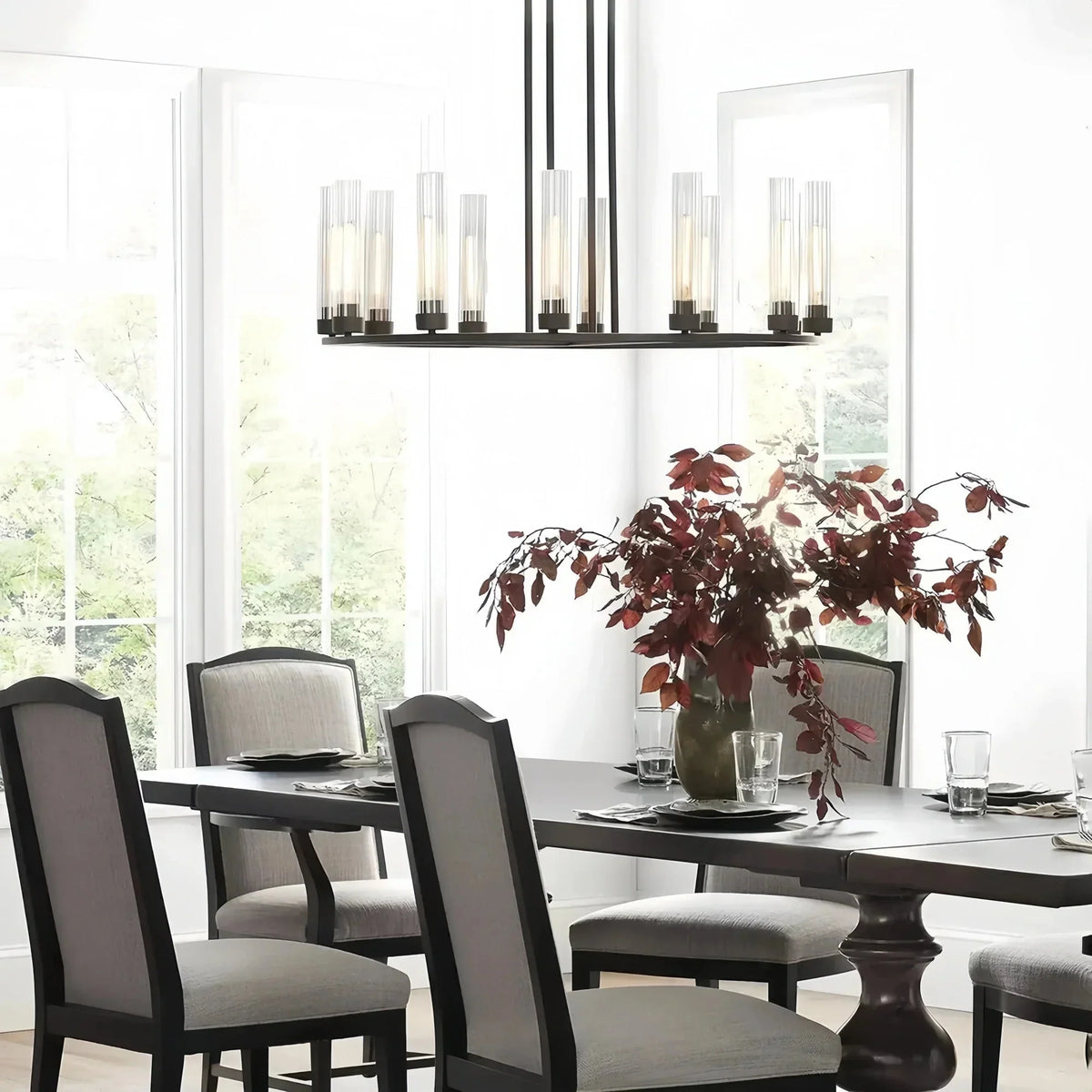 Alaric Round Chandelier 10/12 Light - brass finish, modern home lighting