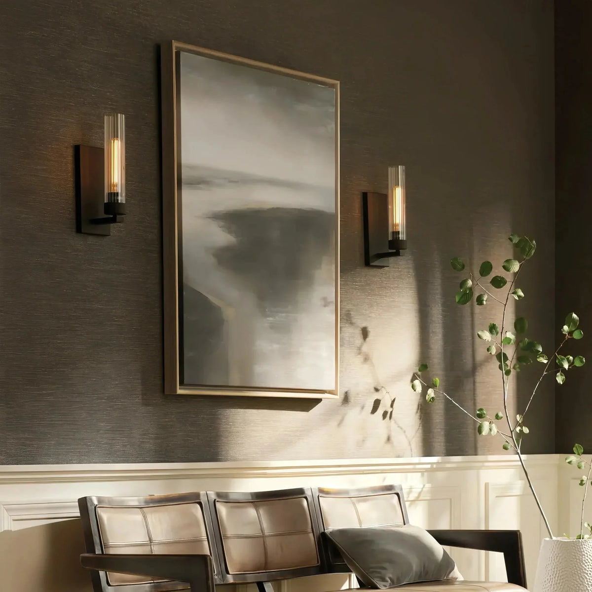 Alaric Wall Sconce in brass - modern bathroom lighting