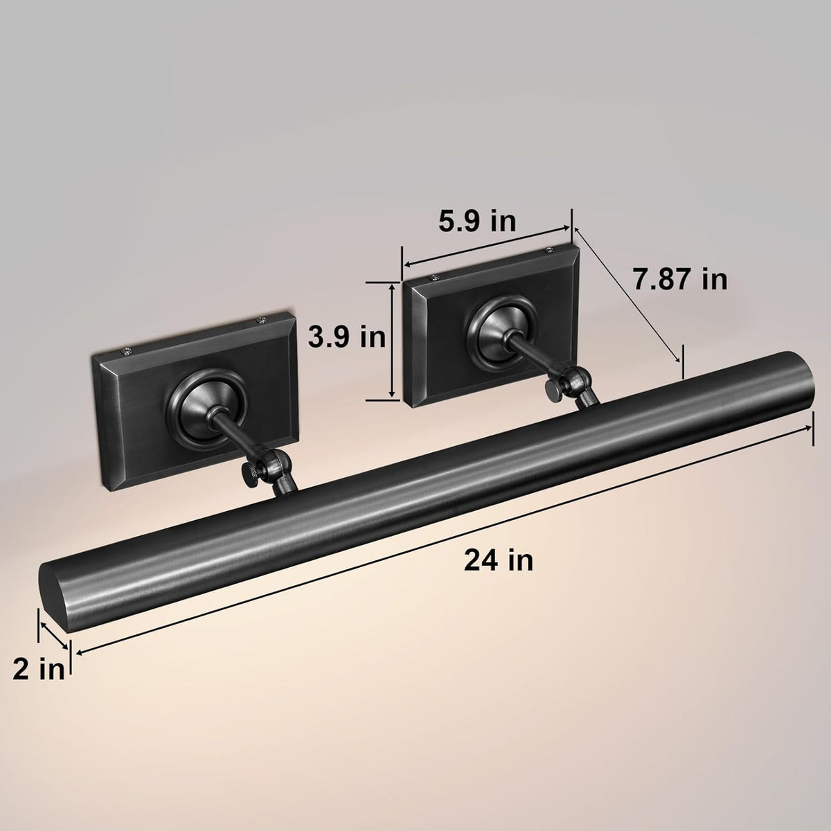 Anite Picture Light - Matte Black24″ Wcasivra
