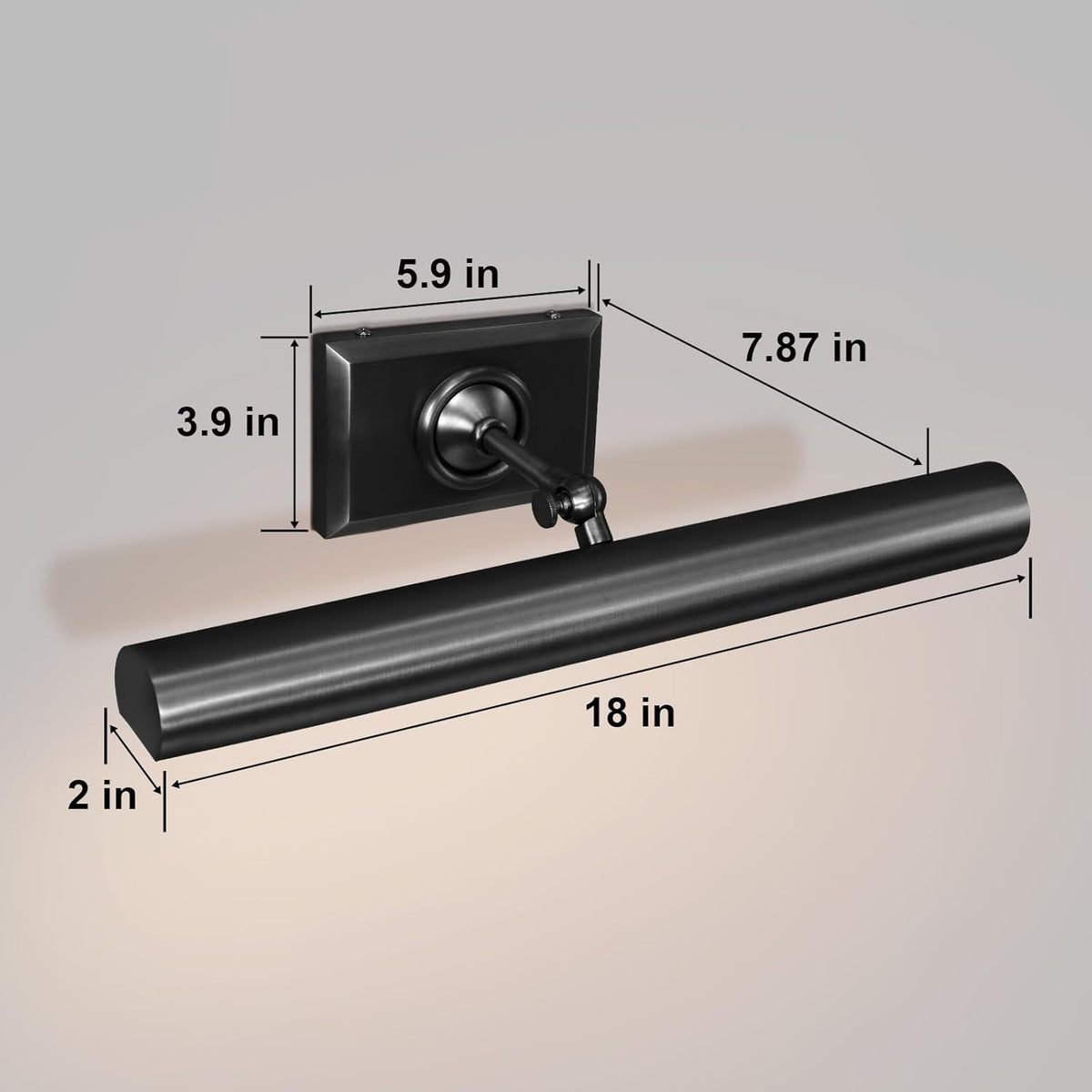 Anite Picture Light - Matte Black18″ Wcasivra