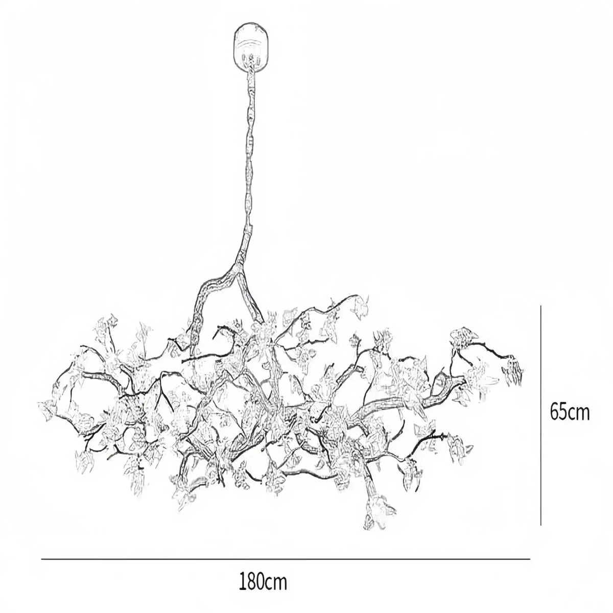Aosta Branch Chandelier - L 39.4″(100cm) x W 17.7″(45cm) x H 19.7″(50cm)casivra