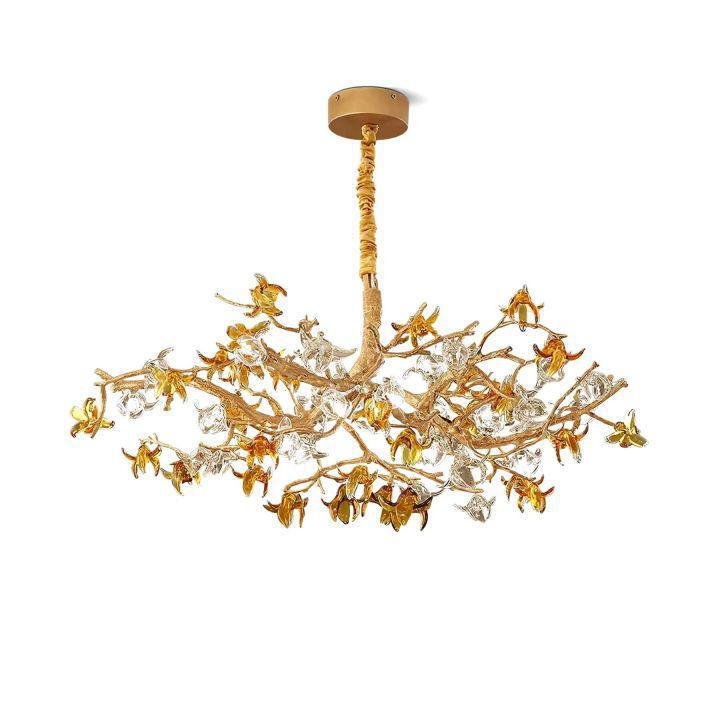 Aosta Brass Branch Chandelier - Dia 23.6″(60cm) x H 16.5″(42cm)casivra