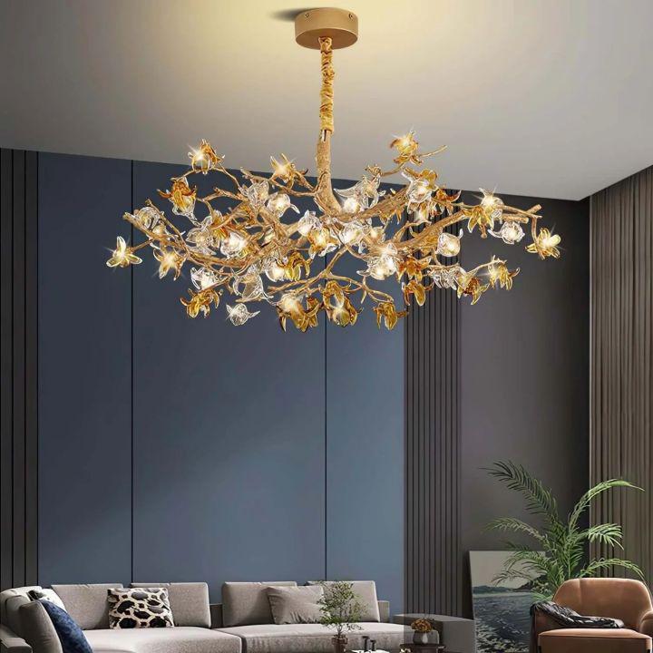 Aosta Brass Branch Chandelier - Dia 23.6″(60cm) x H 16.5″(42cm)casivra