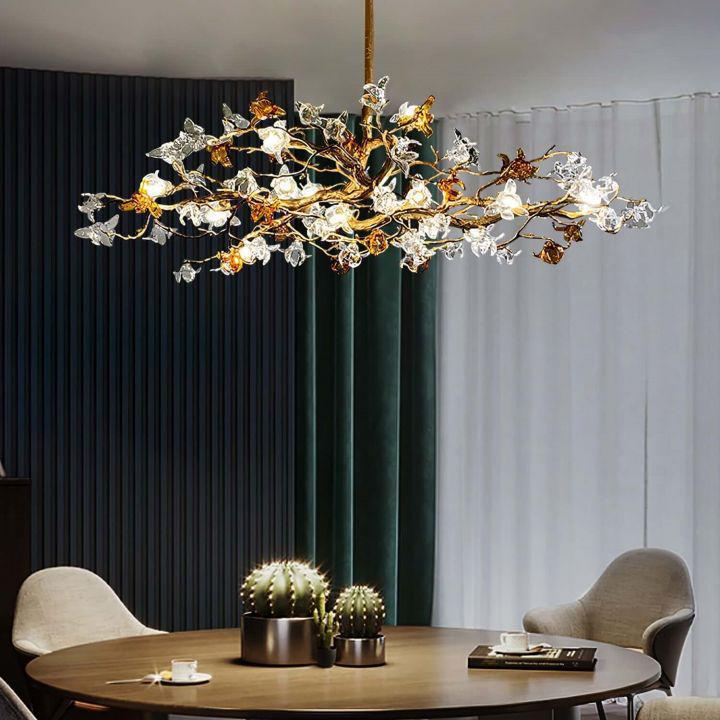 Aosta Brass Branch Chandelier - Dia 23.6″(60cm) x H 16.5″(42cm)casivra