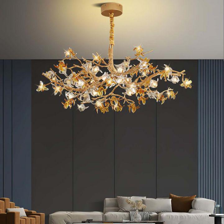 Aosta Brass Branch Chandelier - Dia 23.6″(60cm) x H 16.5″(42cm)casivra