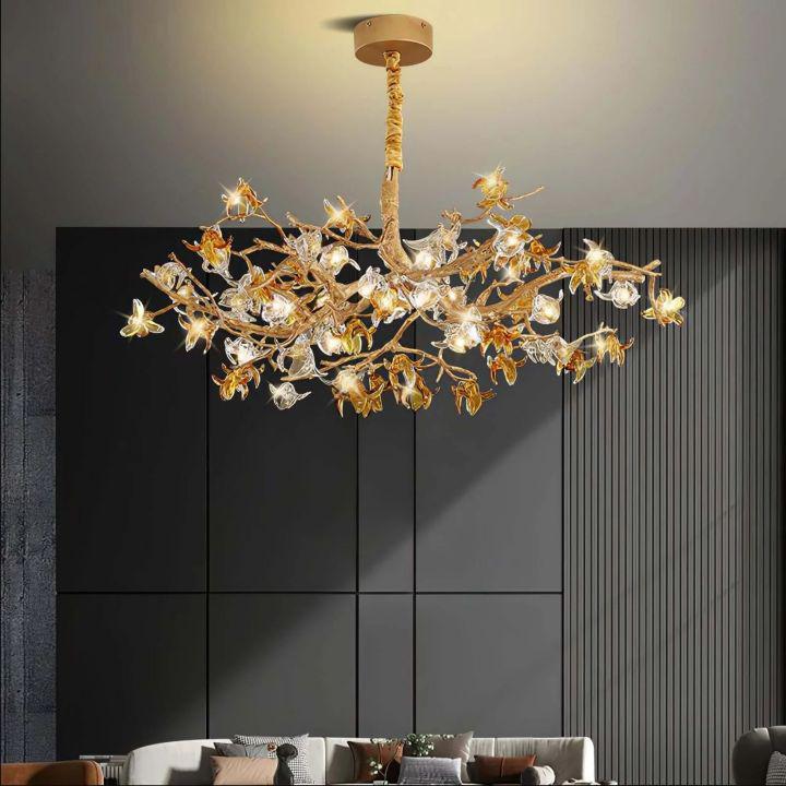 Aosta Brass Branch Chandelier - Dia 23.6″(60cm) x H 16.5″(42cm)casivra