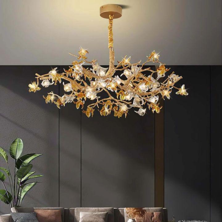 Aosta Brass Branch Chandelier - Dia 23.6″(60cm) x H 16.5″(42cm)casivra