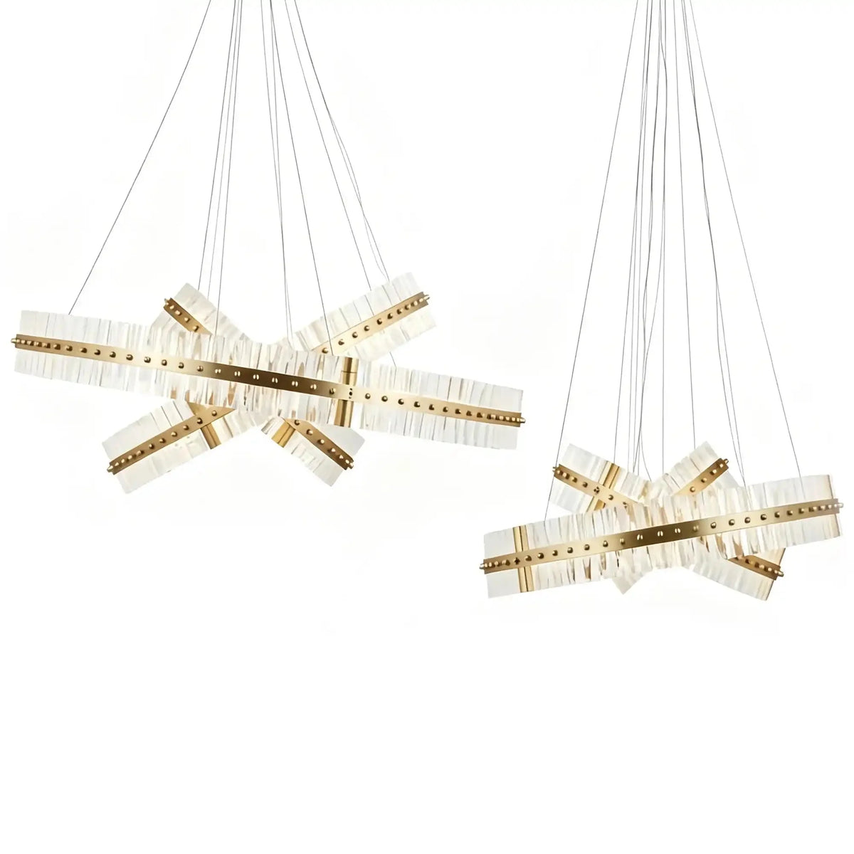 Aquinox 3 - Tier Round Crystal Ring LED Chandelier - 28" DiameterPolished Nickelcasivra
