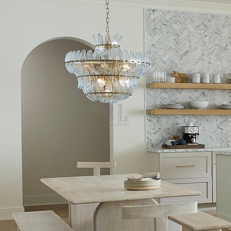 Arcade 10 - Light Blown Glass Chandelier - Bluecasivra
