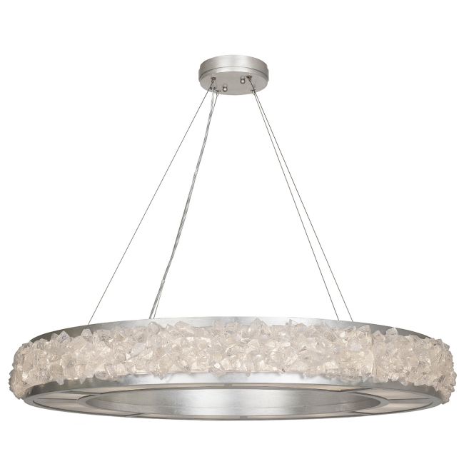 Arctic Halo Crystal Chandelier - Silver Leaf38”casivra