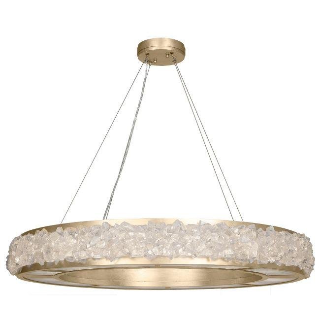 Arctic Halo Crystal Chandelier - Champagne Tinted Gold Leaf38”casivra