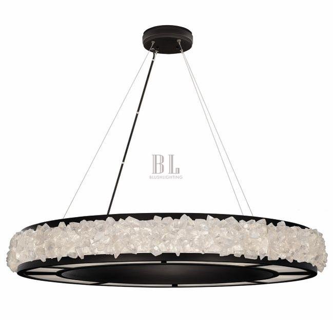 Arctic Halo Crystal Chandelier - Matte Black38”casivra