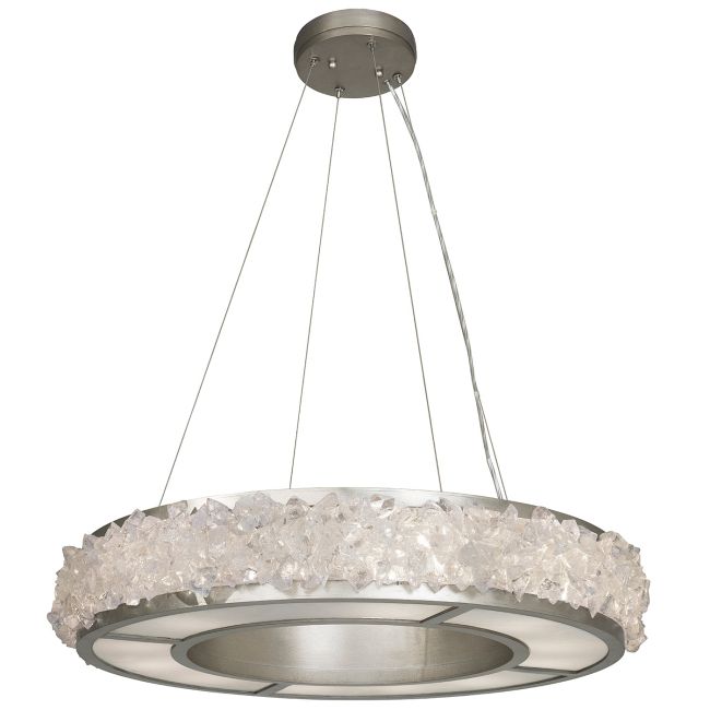 Arctic Halo Crystal Chandelier - Silver Leaf30”casivra