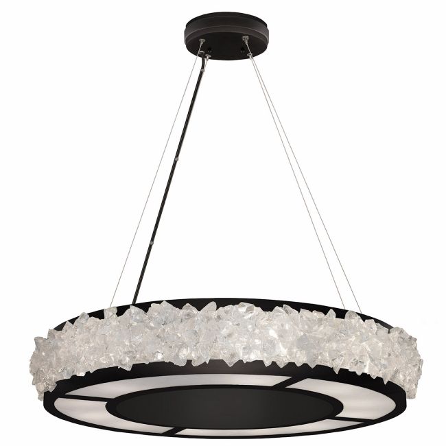 Arctic Halo Crystal Chandelier - Matte Black30”casivra