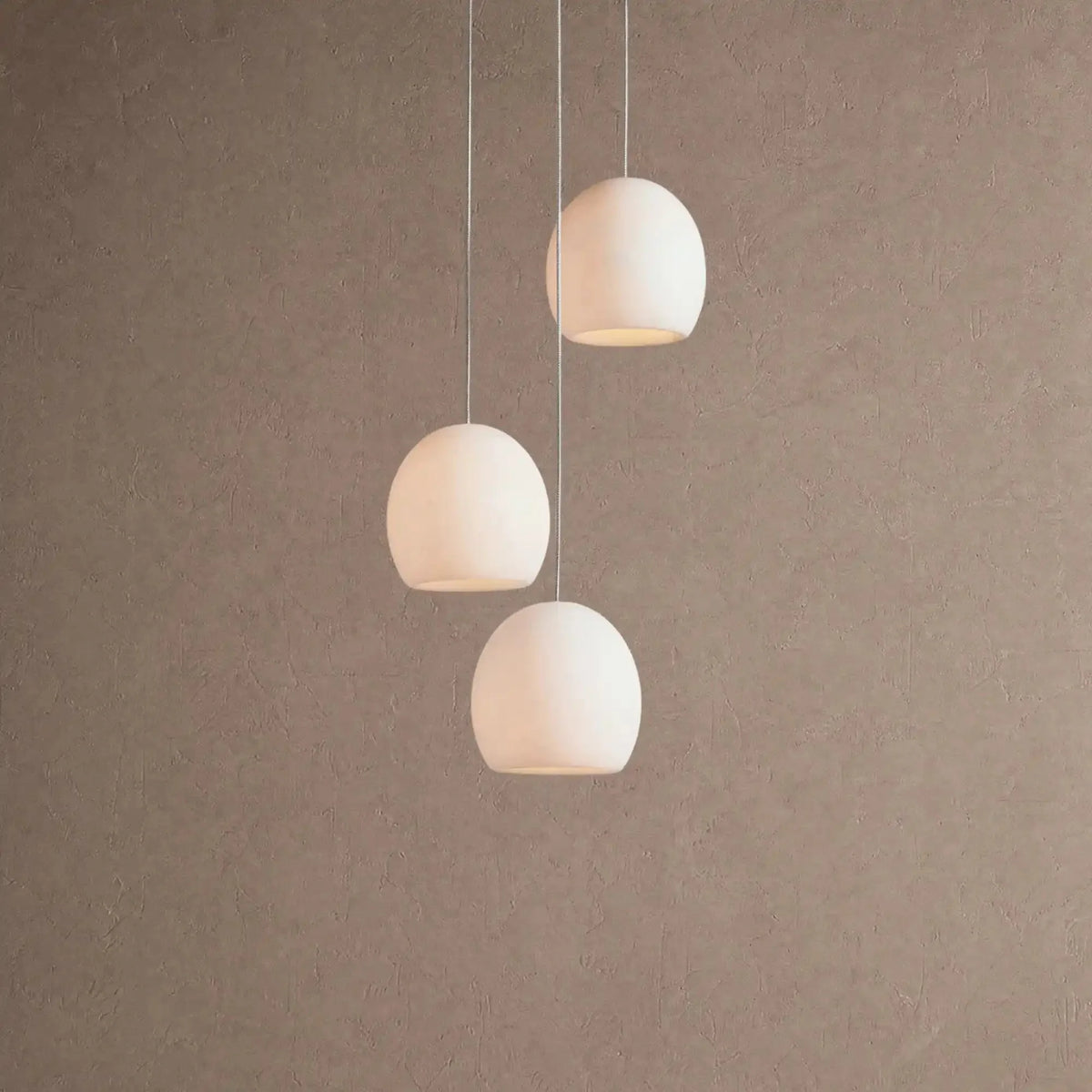 Avila Round Alabaster Chandelier Light - 3-Lightcasivra