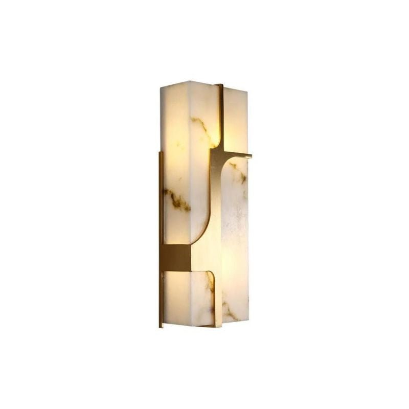 Arie Alabaster Wall Sconce - DIA 15 CM X H 38 CM / ∅ 5.9″ X H 15″Brasscasivra