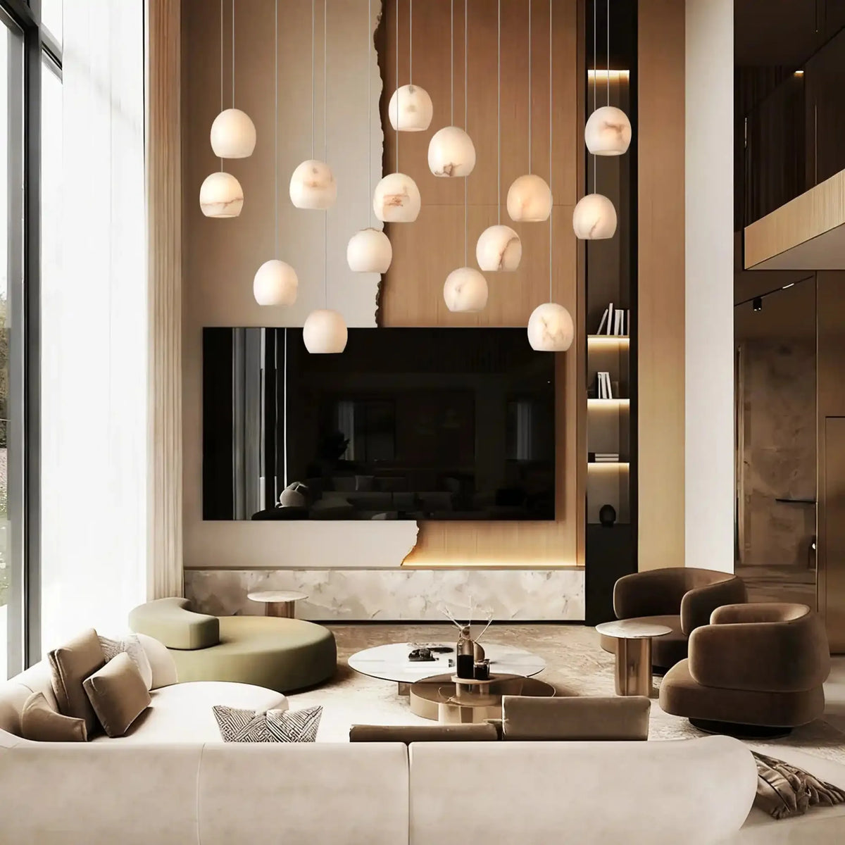 Avila Rectangular Chandelier 7/15/30 Light in white - dining room lighting