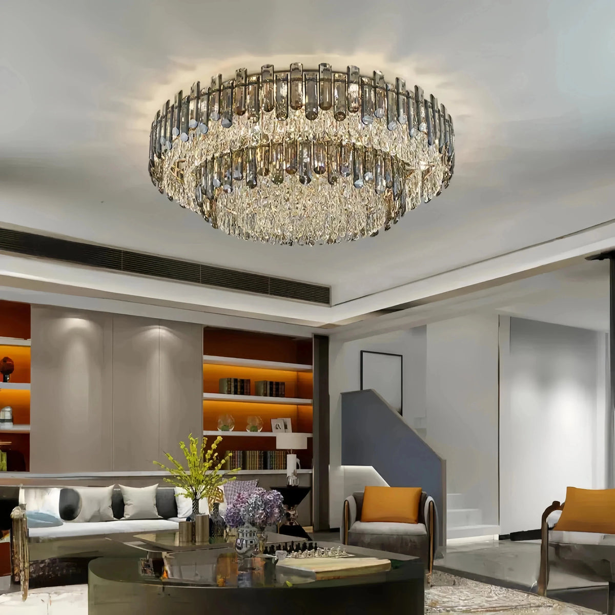 Arina Luxury Round Crystal Chandelier 31" - casivra