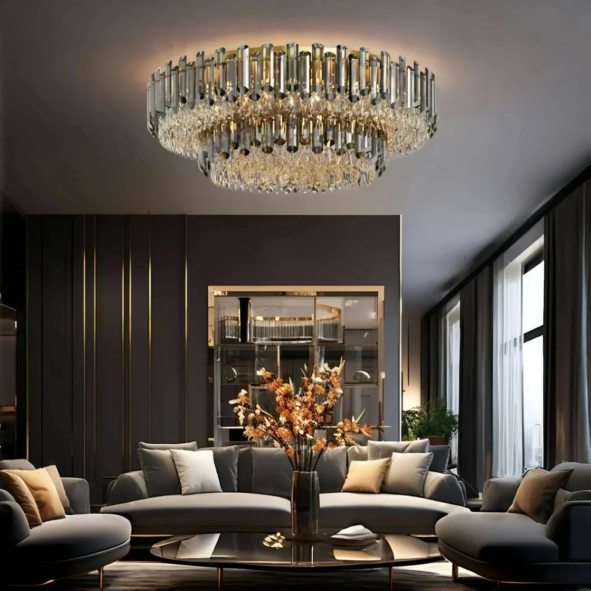 Arina Luxury Round Crystal Chandelier 31" - casivra
