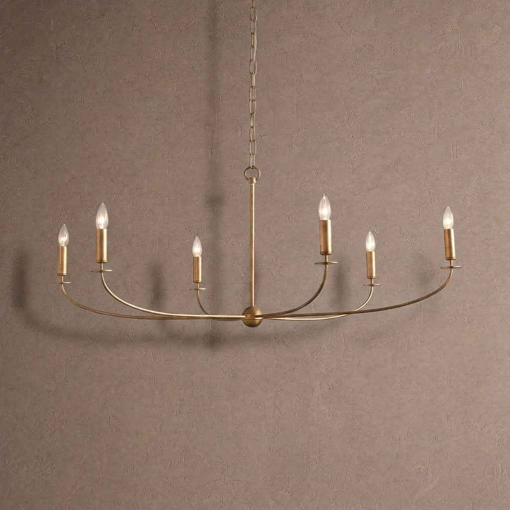 Arnett Round Chandelier - 6 LIGHTGOLDcasivra