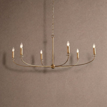 Arnett Round Chandelier - 6 LIGHTGOLDcasivra