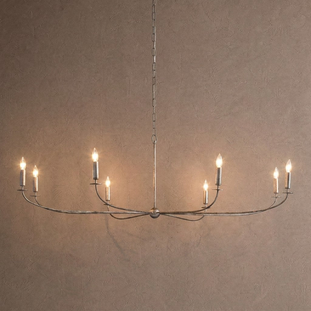 Arnett Round Chandelier - 8 LIGHTSILVERcasivra