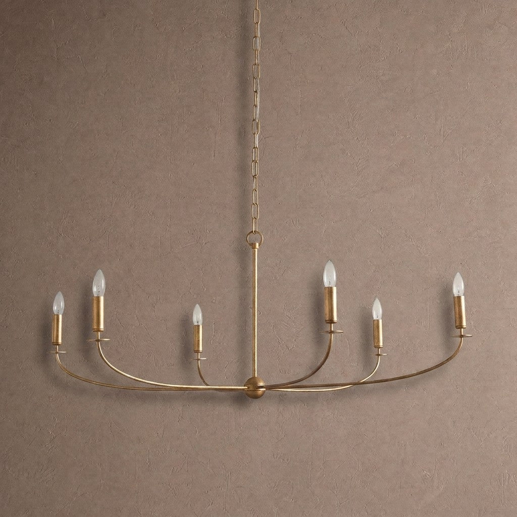 Arnett Round Chandelier - 6 LIGHTGOLDcasivra