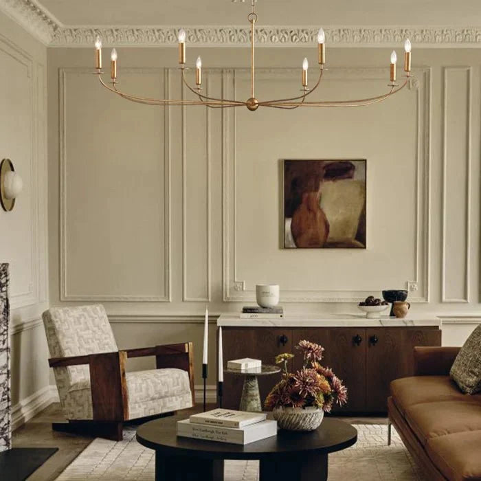 Arnett Round Chandelier - 6 LIGHTGOLDcasivra