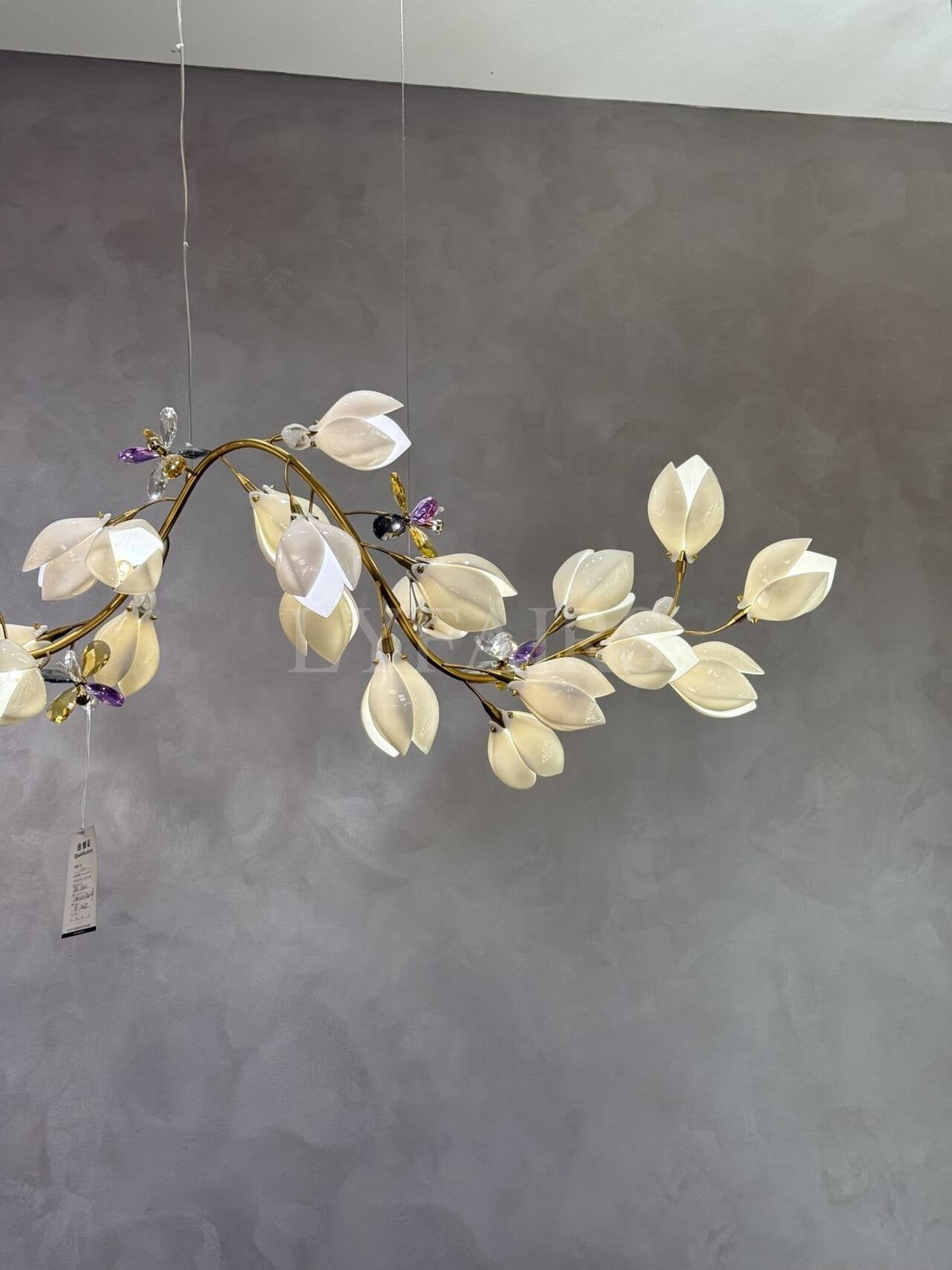 Art Design Creative Ceramic Magnolia Ring/Linear Chandelier for Bedroom/Living Room/Dining Room/Kitchen Island-Chandeliers-casivra-casivra