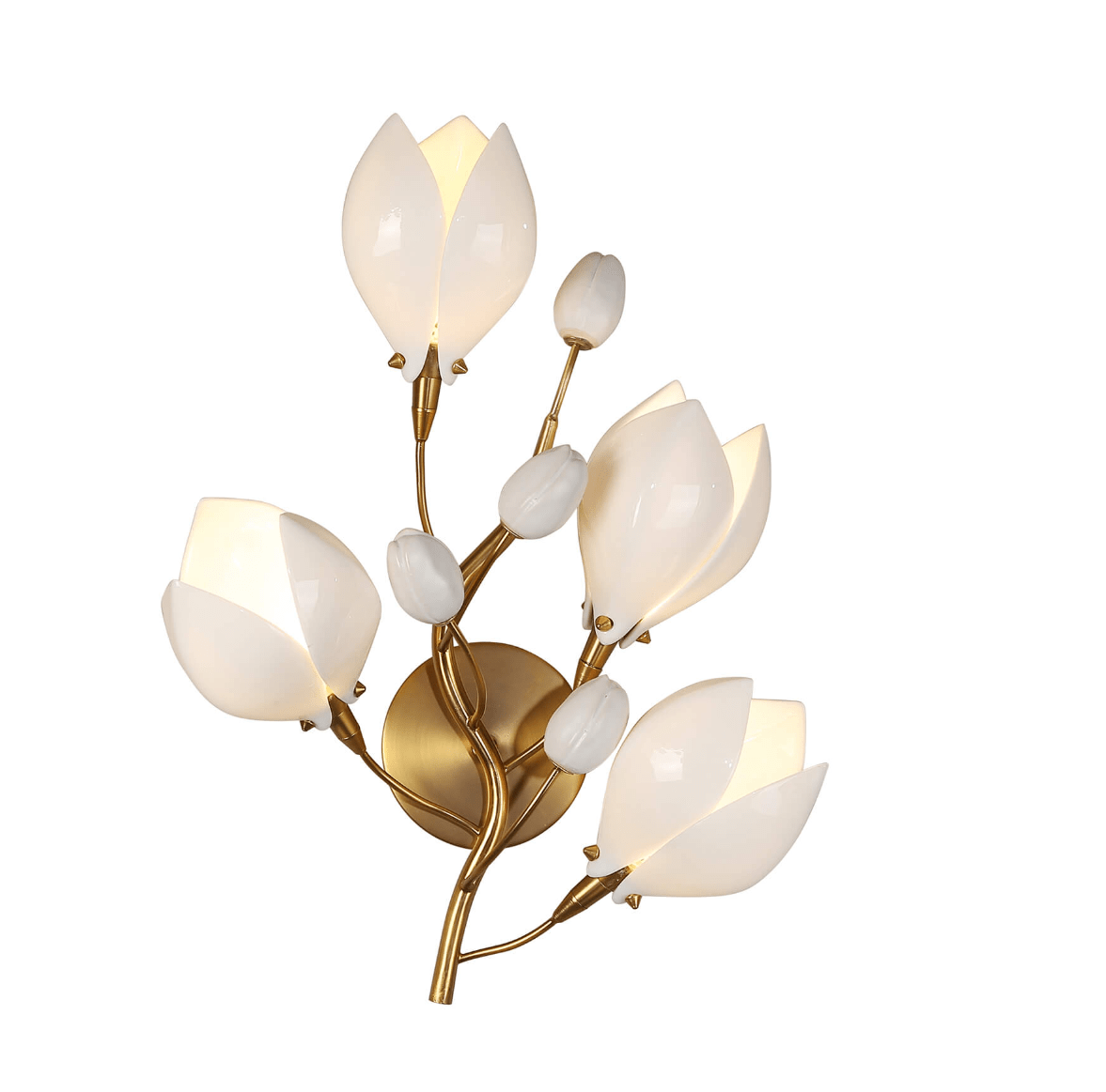 Art Design Creative Ceramic Magnolia Wall Lamp-Wall lamp-casivra-casivra