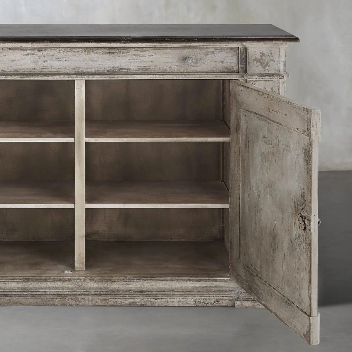 Messina Center Floral Bell'Arte Sideboard Buffet Table Wood Living Room Entryways Cabinet