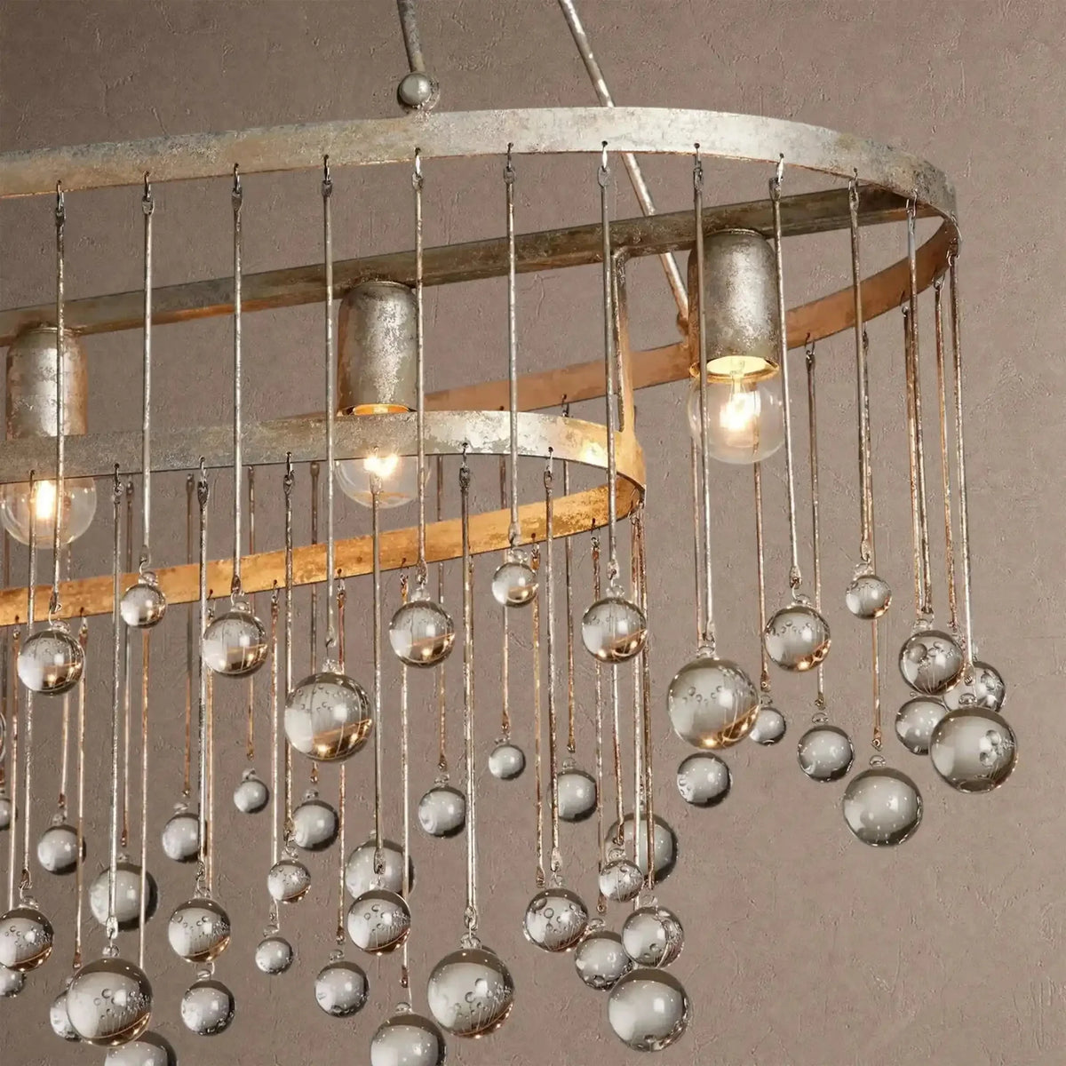 Ansley 7 Light Oval Chandelier - Blackcasivra