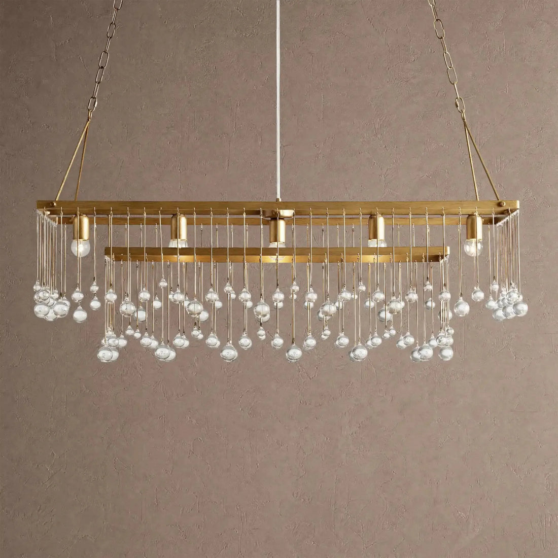 Ansley Rectangular Chandelier 47''60'' - 47‘’Brasscasivra