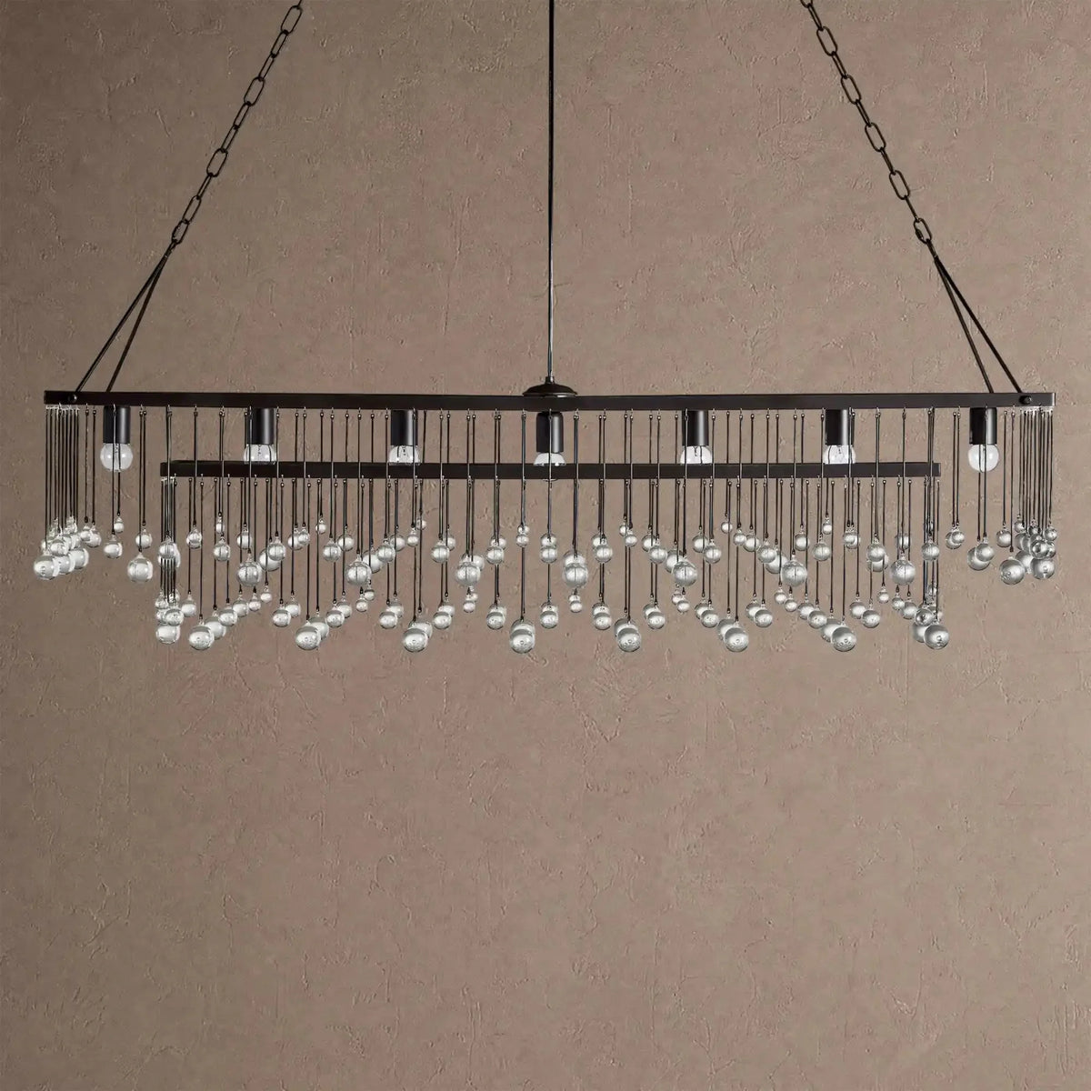 Ansley Rectangular Chandelier 47''60'' - 60‘’Bronzecasivra