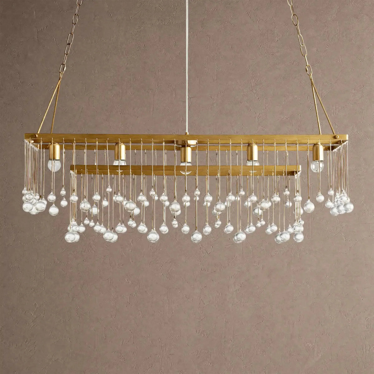 Ansley Rectangular Chandelier 47''60'' - 47‘’Brasscasivra