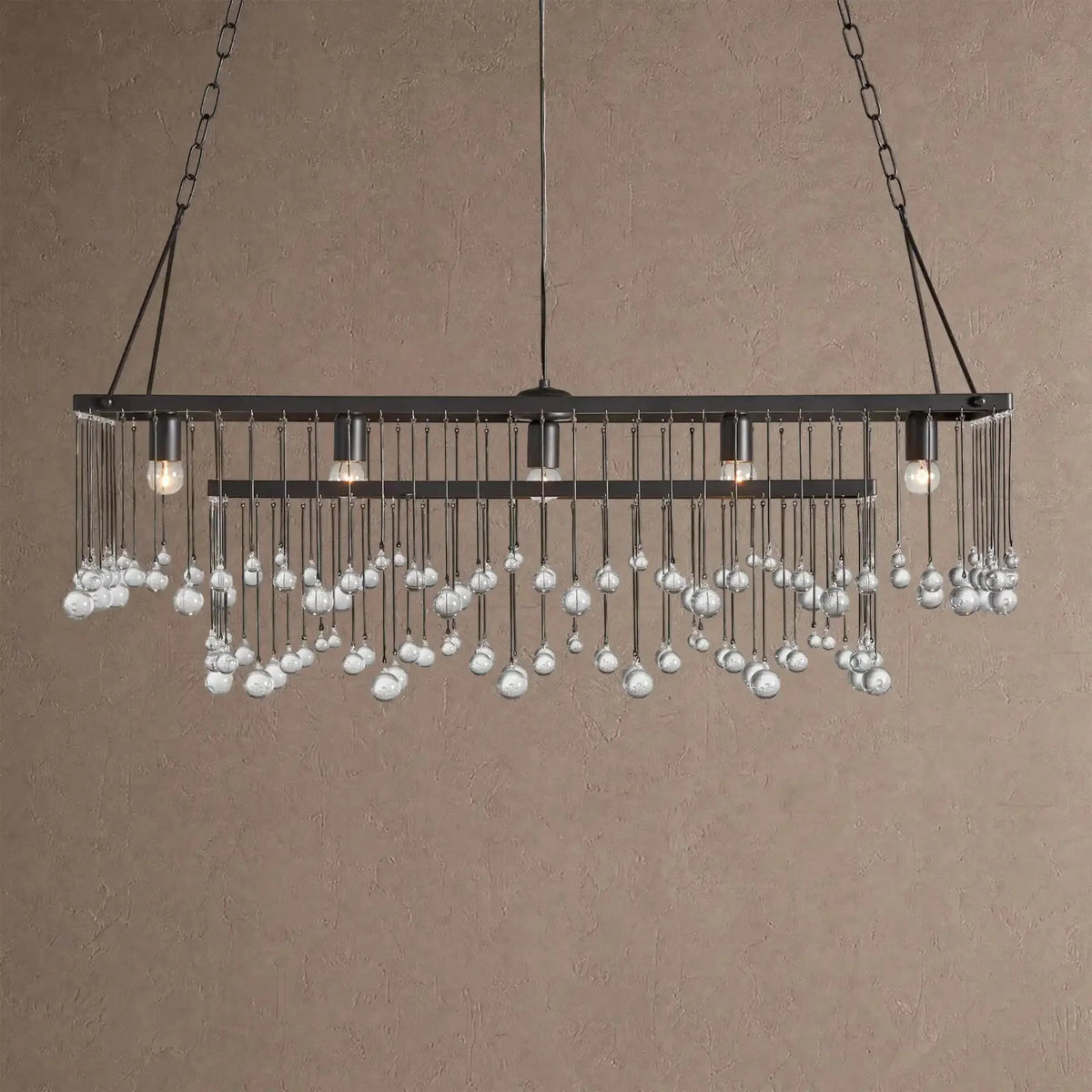 Ansley Rectangular Chandelier 47''60'' - 47‘’Bronzecasivra