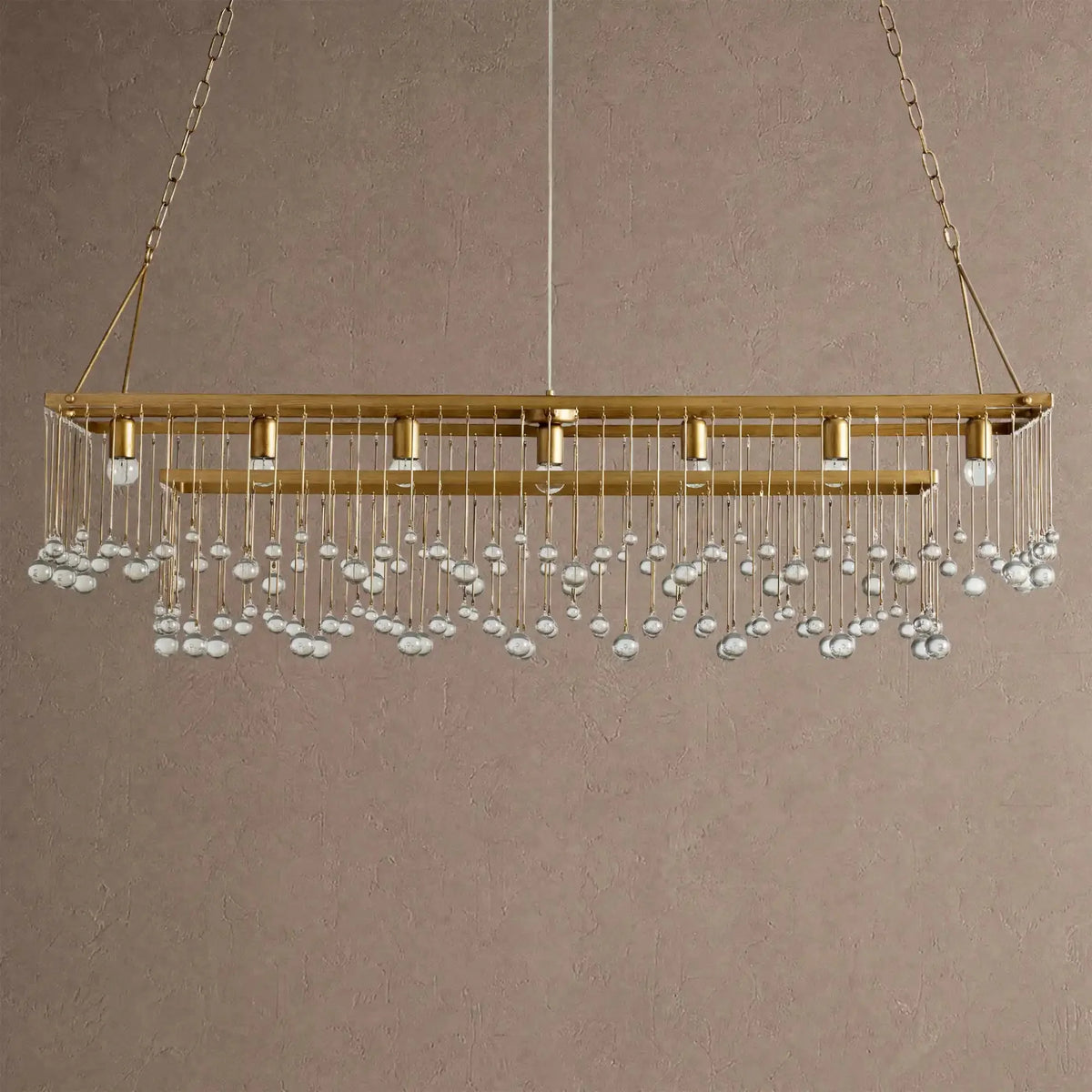 Ansley Rectangular Chandelier 47''60'' - 47‘’Brasscasivra