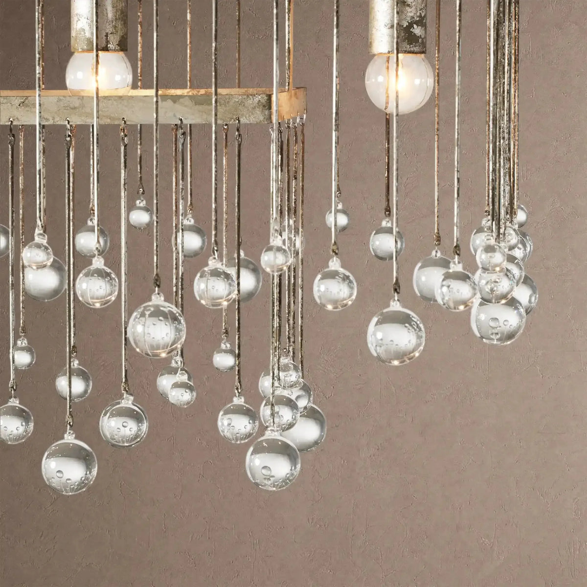 Ansley Rectangular Chandelier 47''60'' - 47‘’Silvercasivra