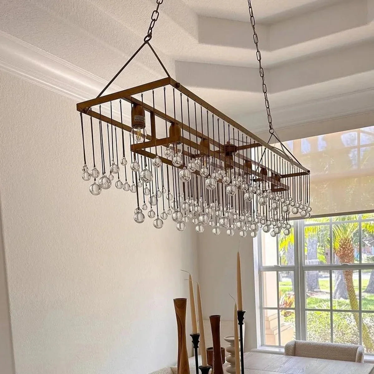 Ansley Rectangular Chandelier 47''60'' - 47‘’Brasscasivra