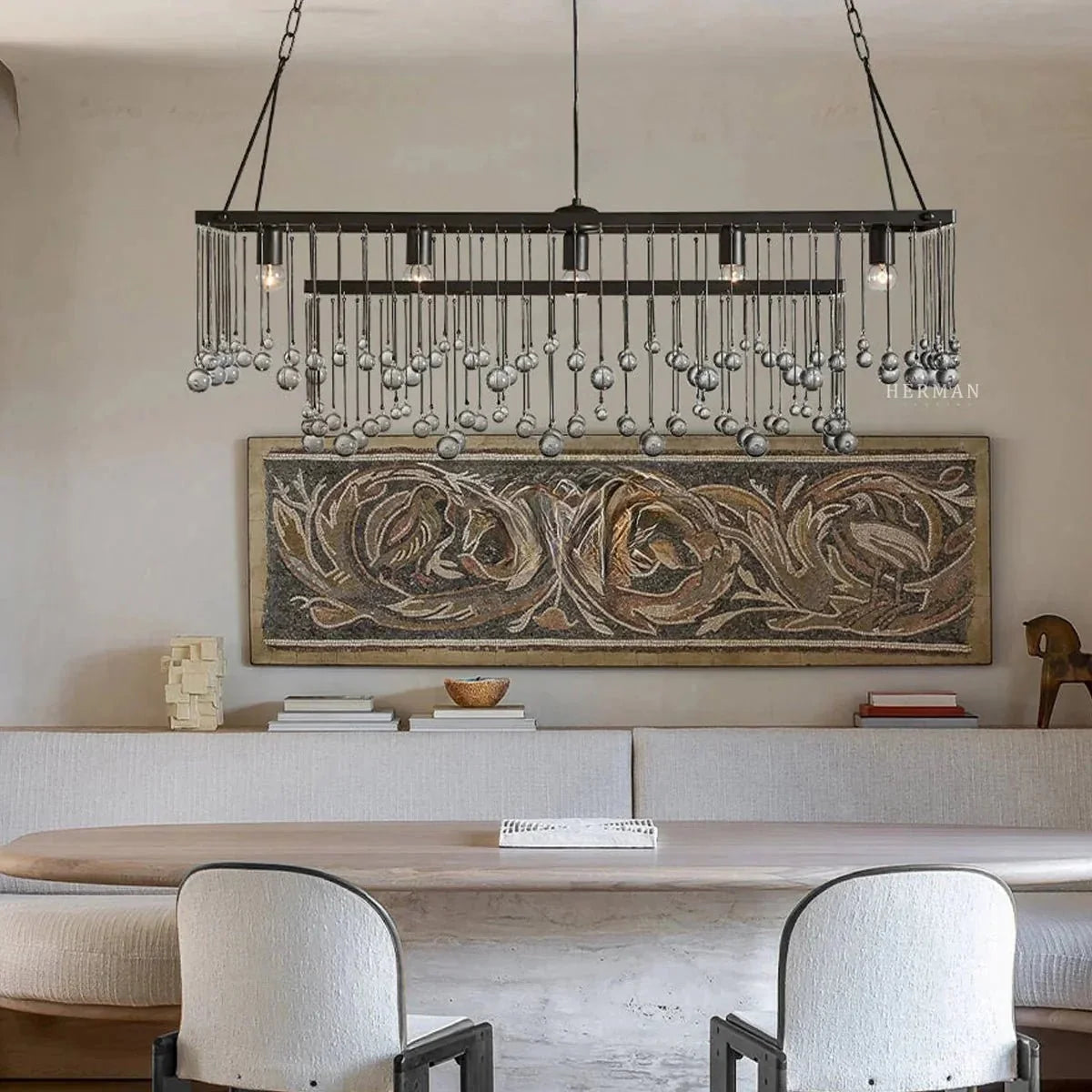 Ansley Rectangular Chandelier 47''60'' - 47‘’Brasscasivra