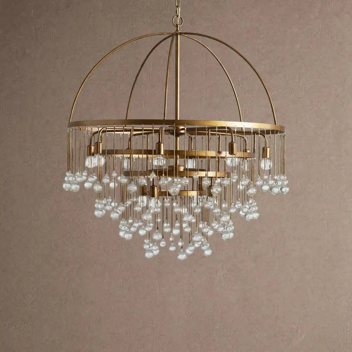 Ansley Round Chandelier - 4-Tier 8-LightBrasscasivra