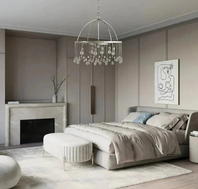 Ansley Round Chandelier in black by Blush Lighting