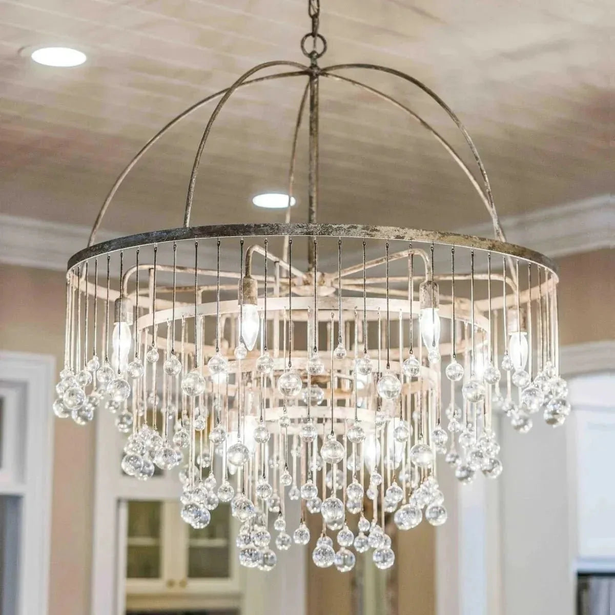 Ansley Round Chandelier - black finish, modern home lighting