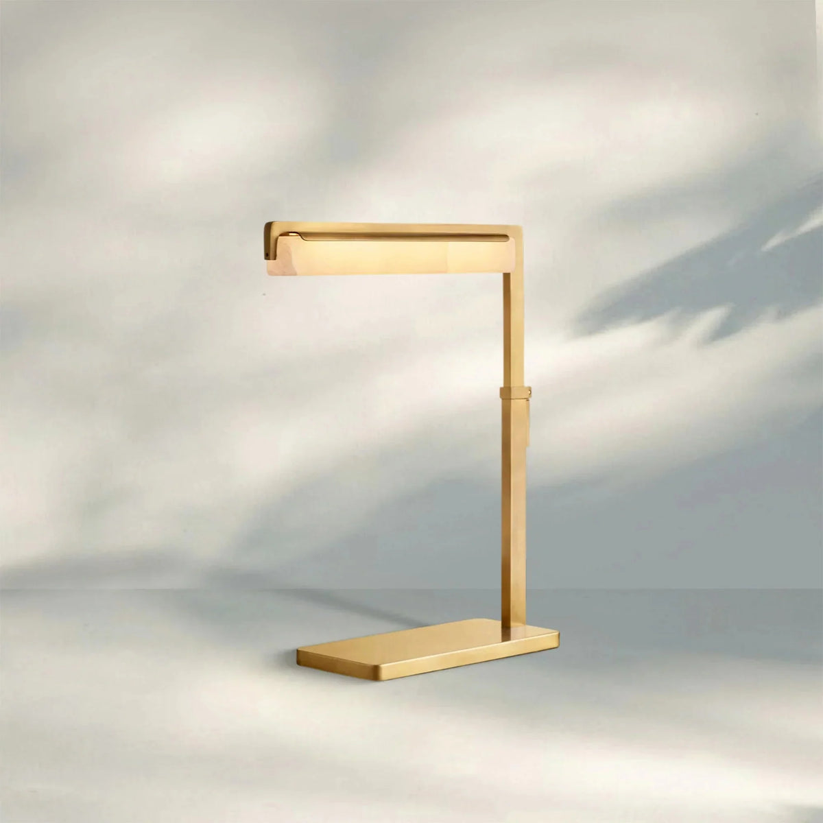 Auburn Alabaster Task Table Lamp - Lacquered Burnished Brasscasivra