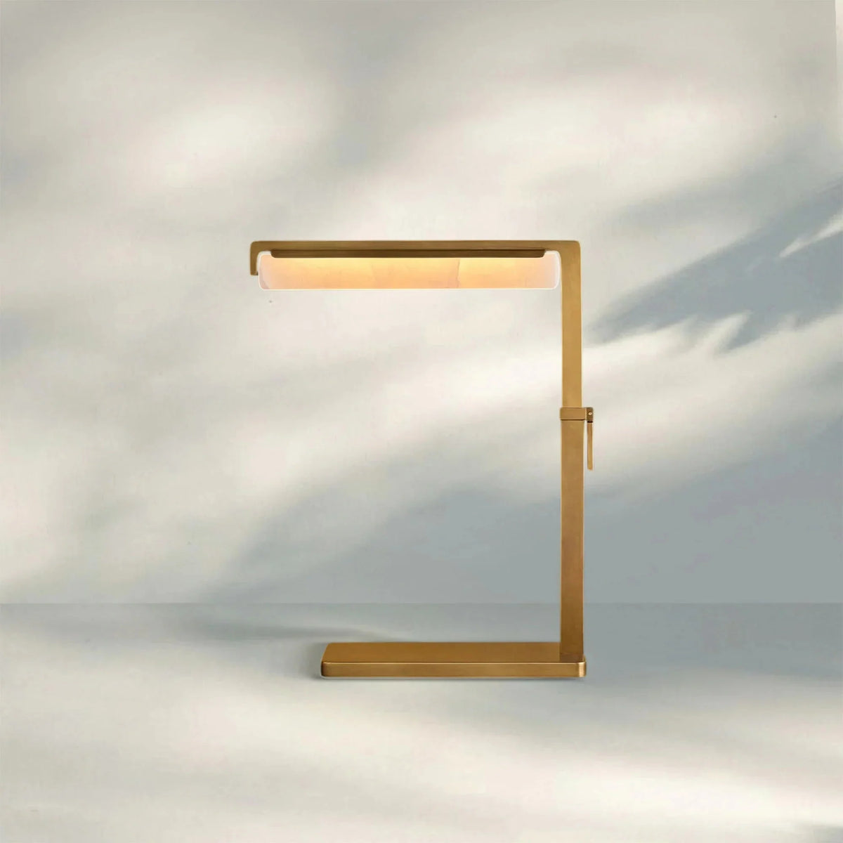 Auburn Alabaster Task Table Lamp - Lacquered Burnished Brasscasivra
