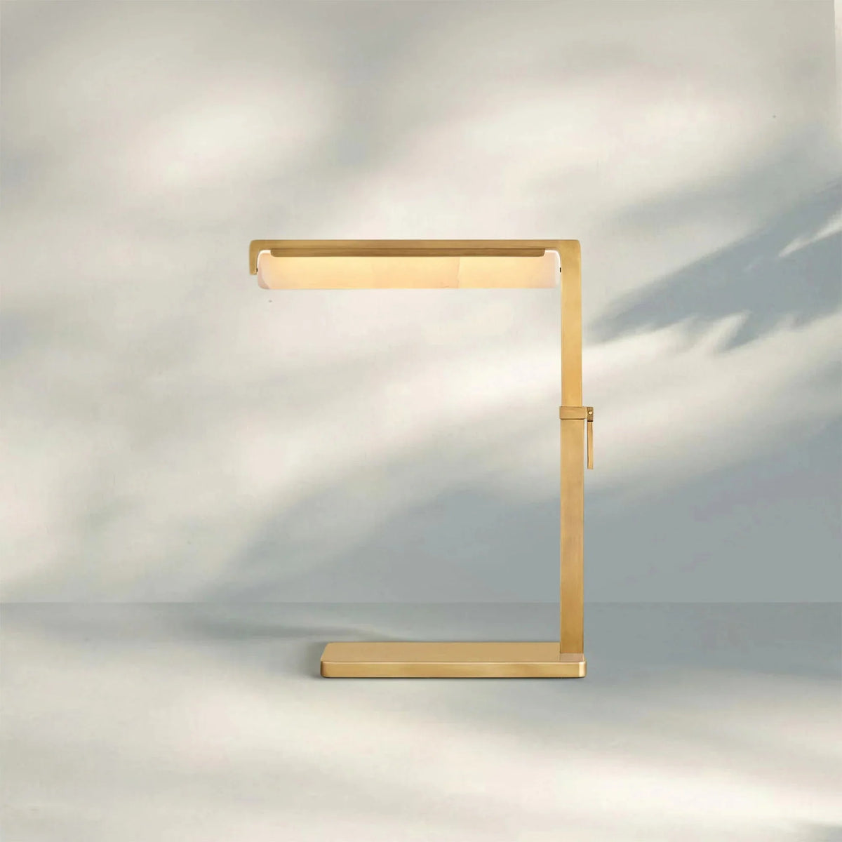 Auburn Alabaster Task Table Lamp - Lacquered Burnished Brasscasivra