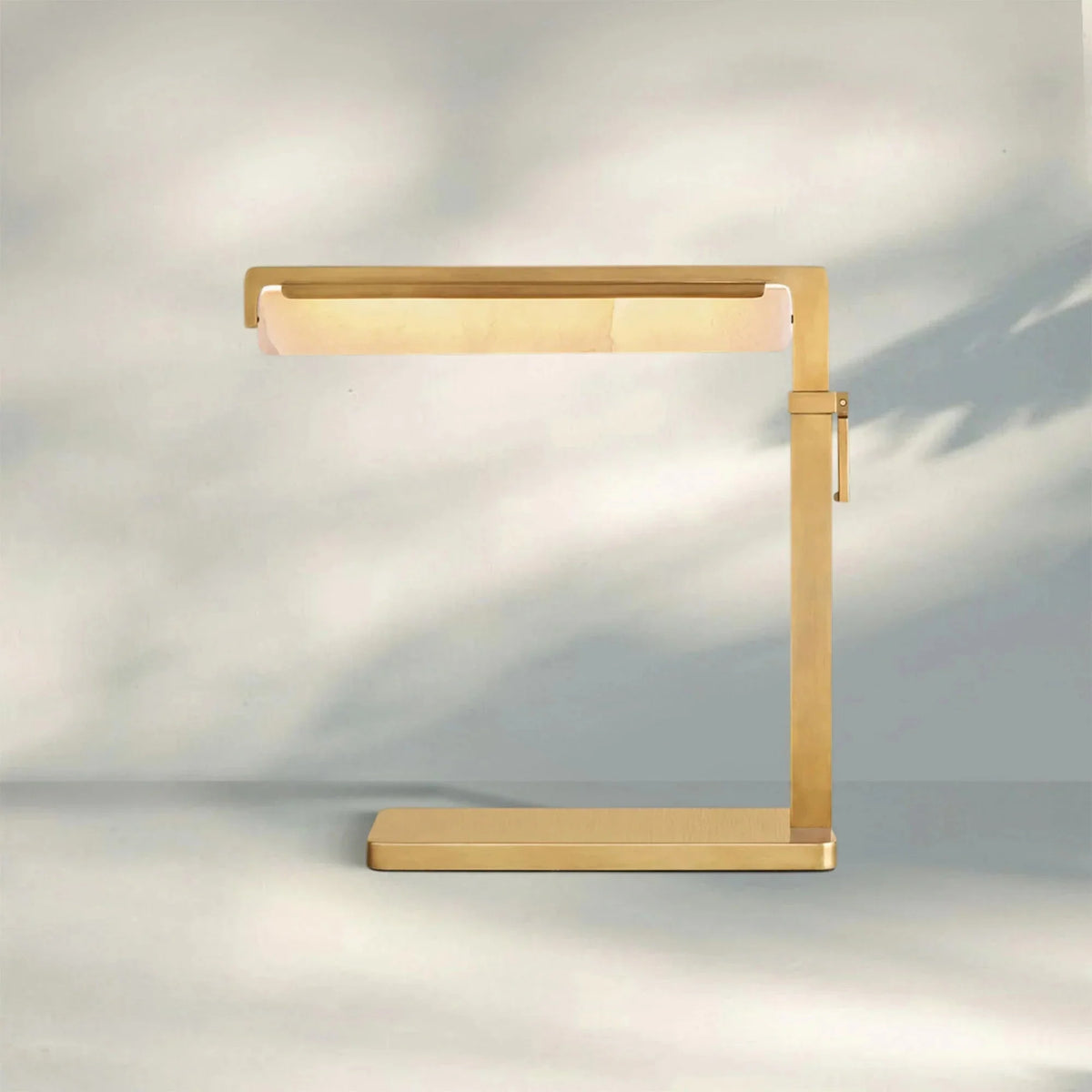 Auburn Alabaster Task Table Lamp - Lacquered Burnished Brasscasivra